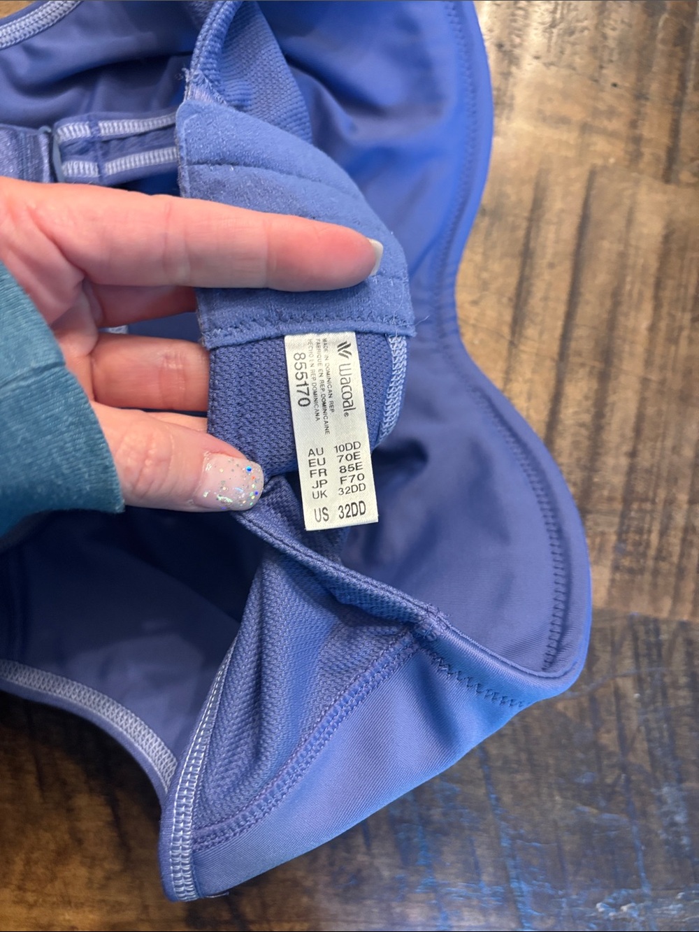 NWOT Wacoal Underwire Support Bra in Blue - Women Intimates & Sleepwear - Picture 3 of 3